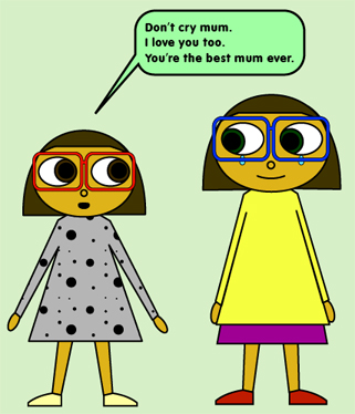 Lulu's mum is crying